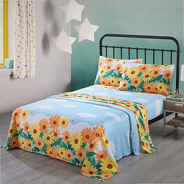 Bed Sheet For Kids Cotton Bed Sheet for Girls Teens Children, SH018