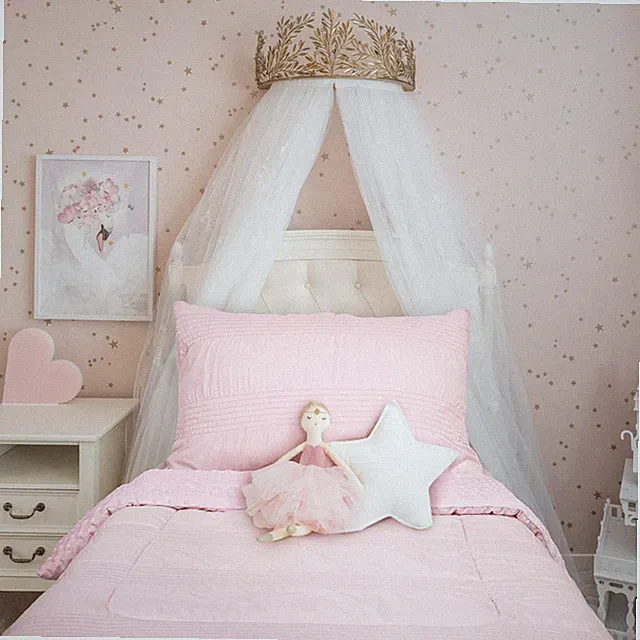 Bedding Set, Plush Minky Fabric Crib Bedding Set for Girls, Breathable and So...