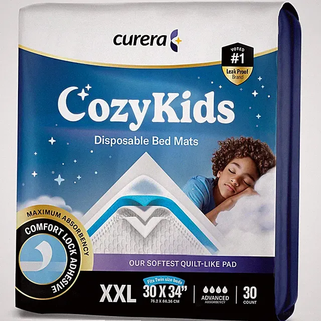 CozyKids® Disposable Bedwetting Bed Pads for Kids 30”x 34” Super Absorbent Potty