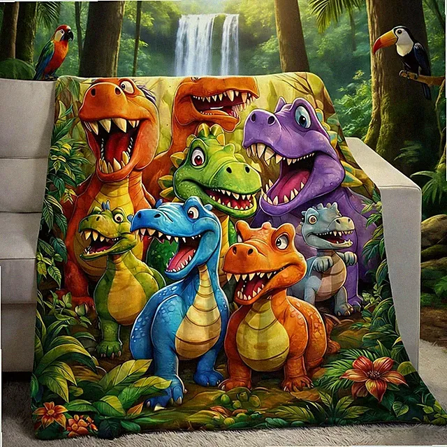 Dinosaur Blanket for Boys Girls 3D Dinosaur Throw Dino Blanket for Toddler Boys