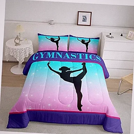 Gymnastics Comforter For Girls Starry Sky Bedding Sets For Full Gymnastics 09