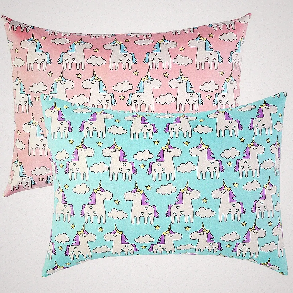 Pillowcases for Girls 14x19 for 13x18, 12x16 Pillow 100% Cotton Cute Princess...
