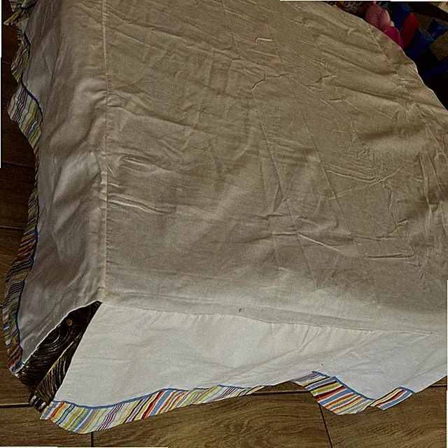 Pottery Barn Kids Striped Crib Bed Skirt Toddler Bed Dust Ruffle n2