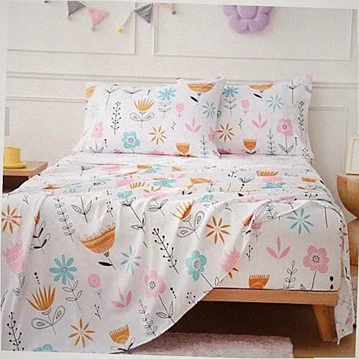Sheets Set for Girls Botanical Flower Bed Sheets for Kids 3 Twin Floral Cartoon
